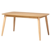 Baxton Studio Flora Mid-Century Modern Natural Oak Finished Wood Dining Table
